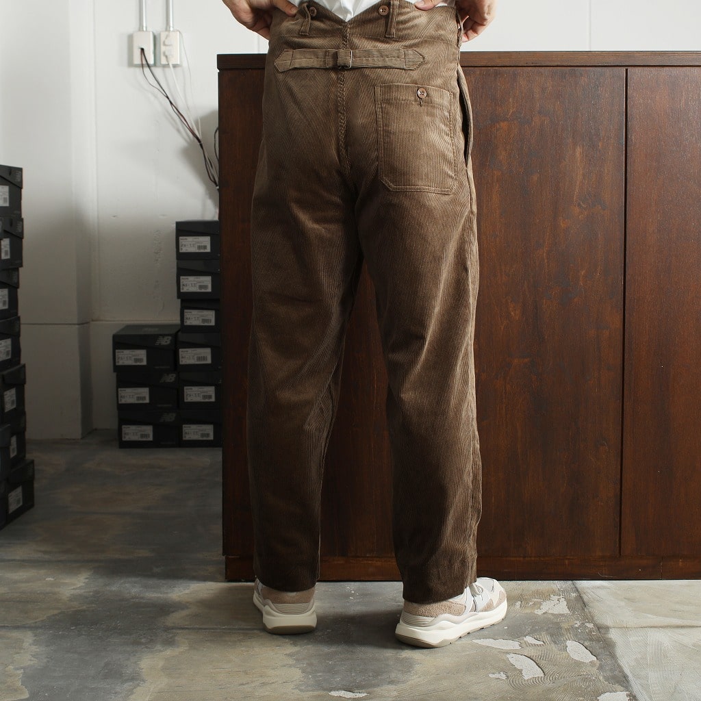 ブラウン　コーデュロイ SCYE サイ ハイバック コーデュロイパンツ ブラウン Cotton Corduroy
