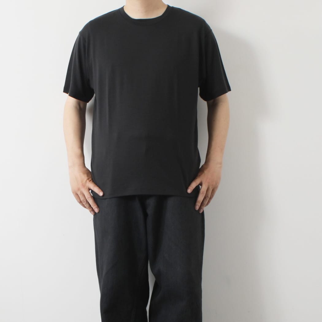 CAPERTICA カペルチカ ウールTシャツ Super140s ウオッシャブルウール ダークネス DARKNESS ダークグレー