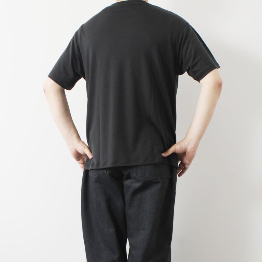 CAPERTICA カペルチカ ウールTシャツ Super140s ウオッシャブルウール ダークネス DARKNESS ダークグレー