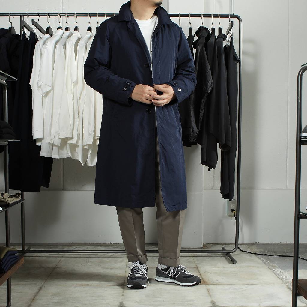 Scye /SCYE BASICS サイベーシックス N/P Garment Dyed Balmacaan Coat