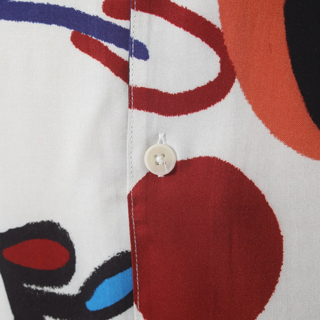 WAXLONDON ワックスロンドン ディドコット シャツ BRZ-REB_DIDCOT BLOCK SCRBBLE RED/BLUE