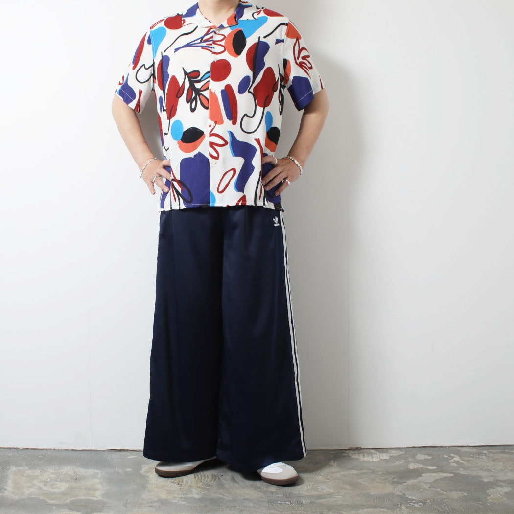 WAXLONDON ワックスロンドン ディドコット シャツ BRZ-REB_DIDCOT BLOCK SCRBBLE RED/BLUE