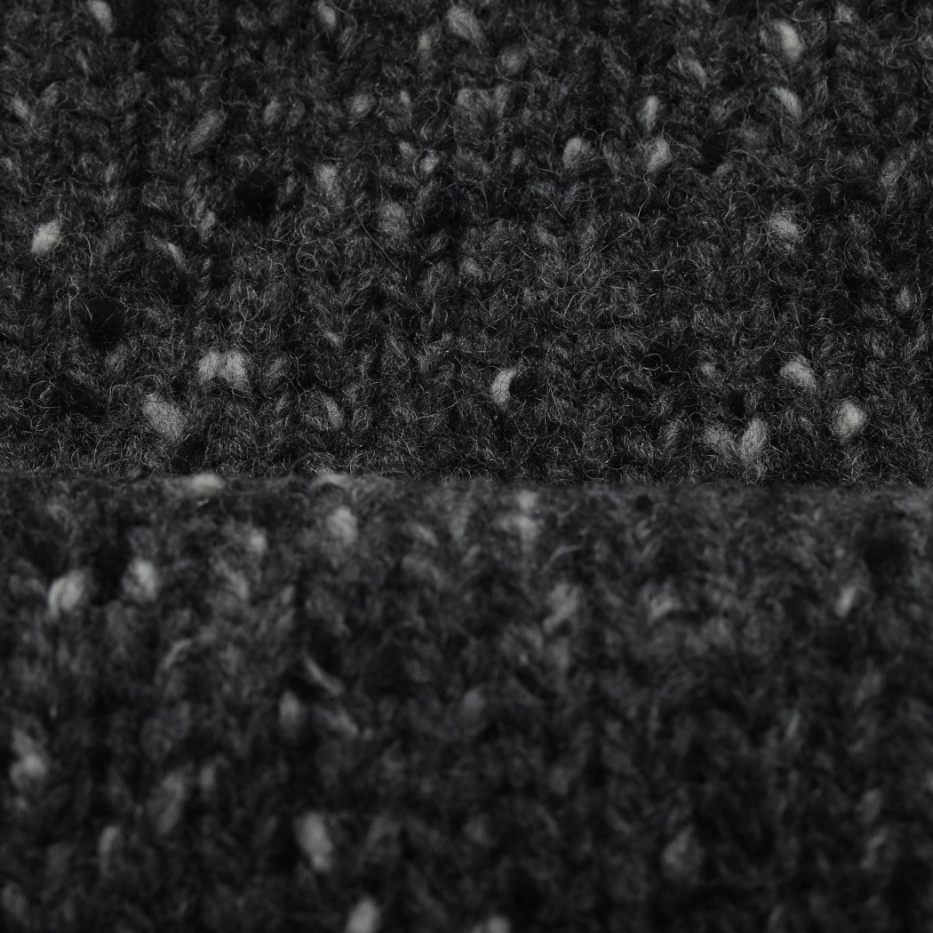 aran woollen mills アラン ウーレン ミルズ Roll Neck Sweater ツイードロールネックセーター454 ブラック