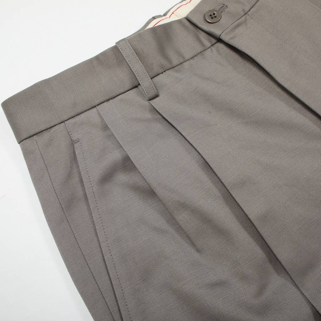 Scye/SCYE BASICS サイベーシックス パンツ San Joaquin Chino 2Pleated Tapered サンホアキン綿 2プリーツ テーパード オリーブグレー