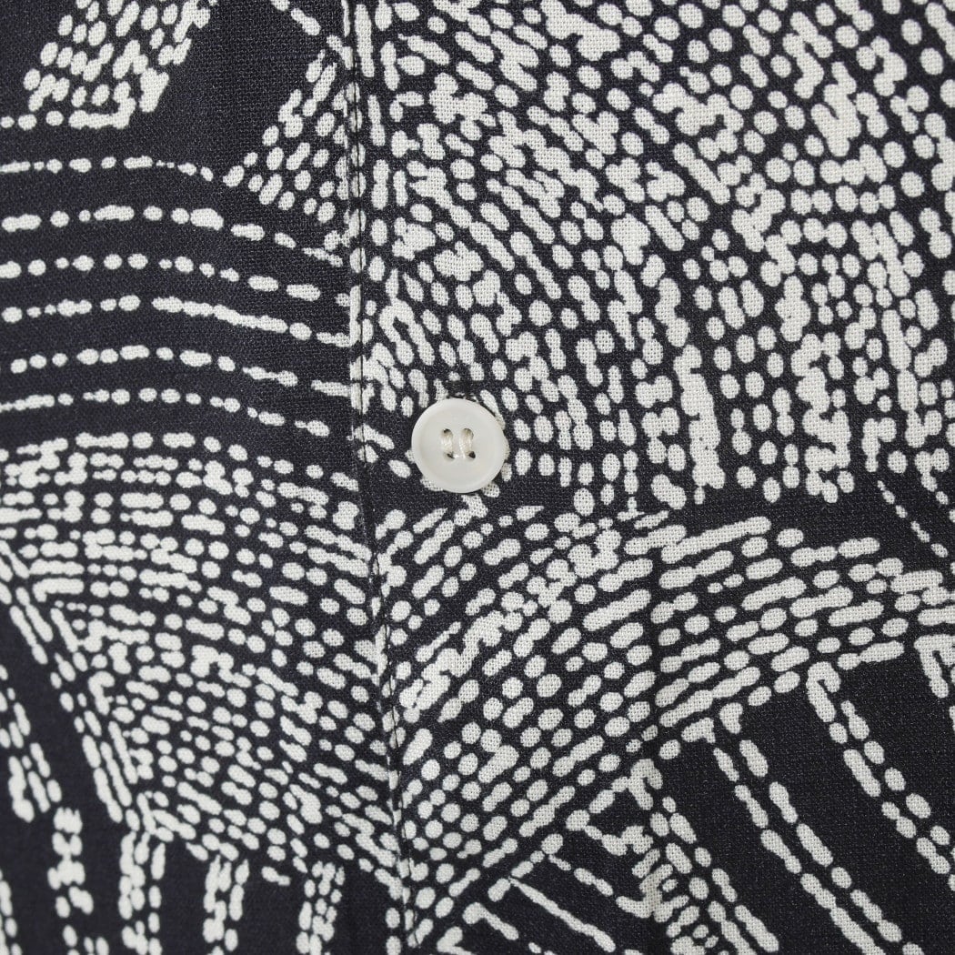 WAXLONDON ワックスロンドン ディドコット レーヨン シャツ BPP-NVE_DIDCOT DOTTED SWIRL NAVY/ECRU