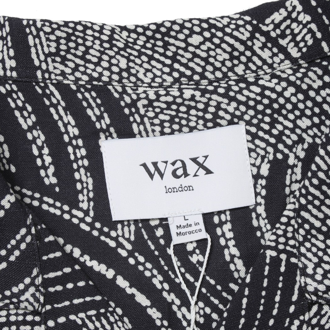 WAXLONDON ワックスロンドン ディドコット レーヨン シャツ BPP-NVE_DIDCOT DOTTED SWIRL NAVY/ECRU