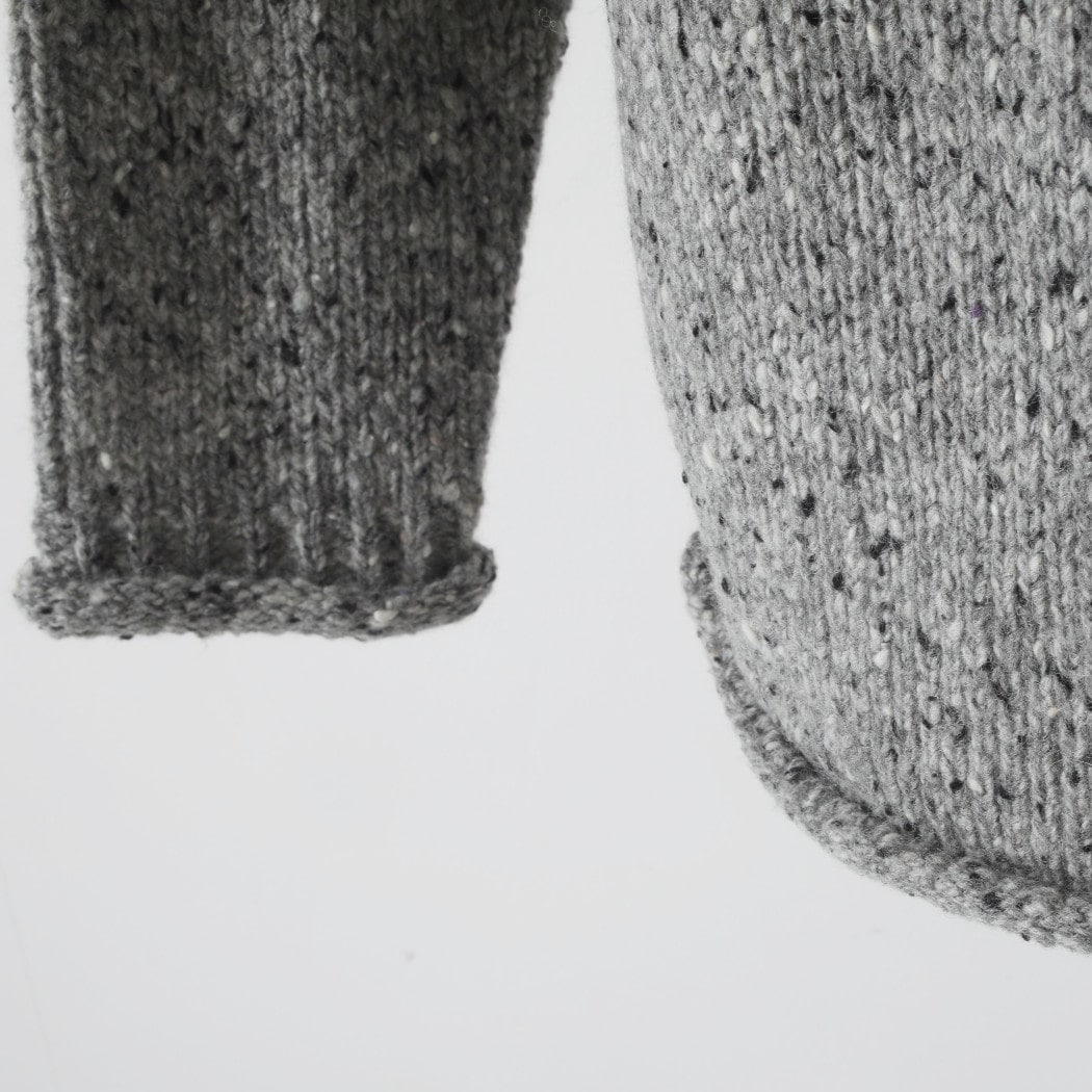 aran woollen mills アラン ウーレン ミルズ Roll Neck Sweater ツイードロールネックセーター 455 グレー