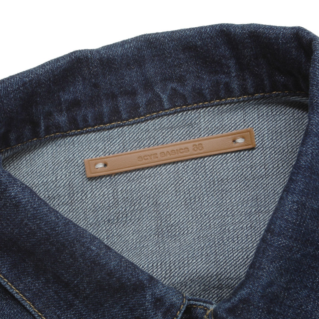 SCYE  BASICS サイベーシックス ウオッシュド デニムジャケット ジージャン 2ndタイプ Selvedge Denim Used Wash Trucker Jacket-2 インディゴ