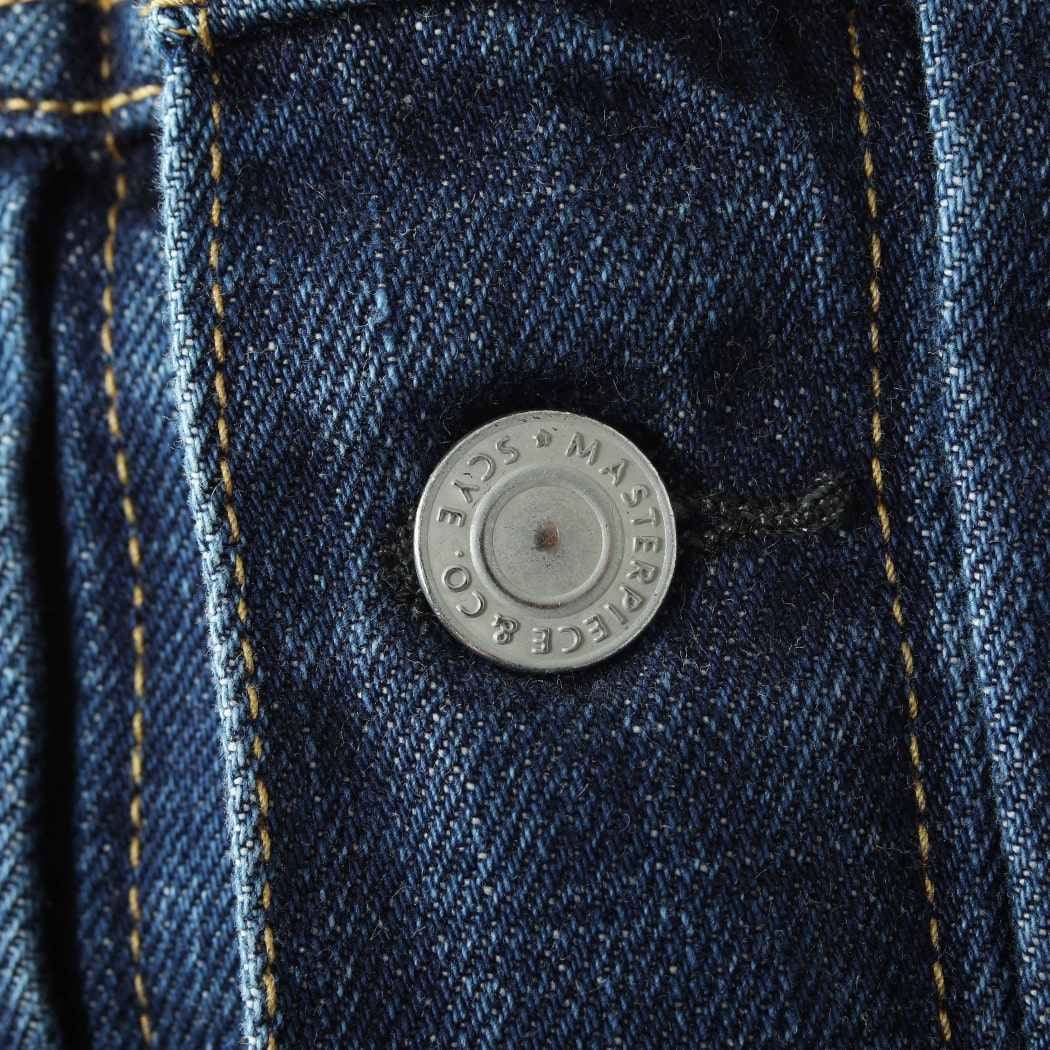 SCYE  BASICS サイベーシックス ウオッシュド デニムジャケット ジージャン 2ndタイプ Selvedge Denim Used Wash Trucker Jacket-2 インディゴ