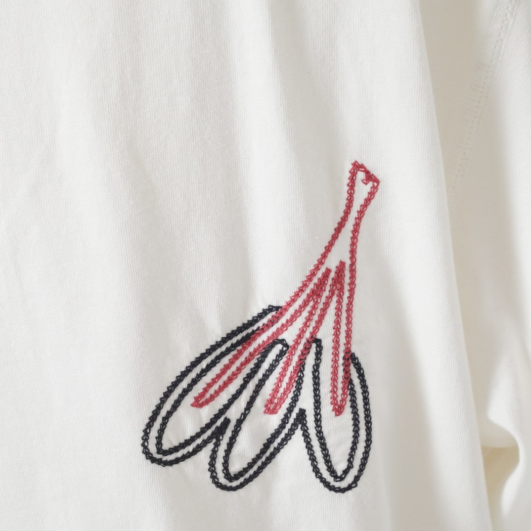WAX LONDON ワックスロンドン ミルトン ショートスリーブ 刺繍 Tシャツ ホワイト