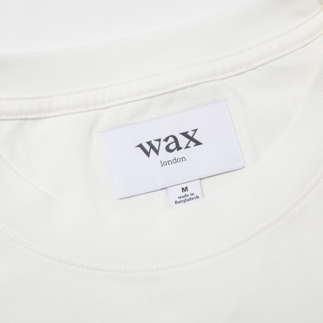 WAX LONDON ワックスロンドン ミルトン ショートスリーブ 刺繍 Tシャツ ホワイト