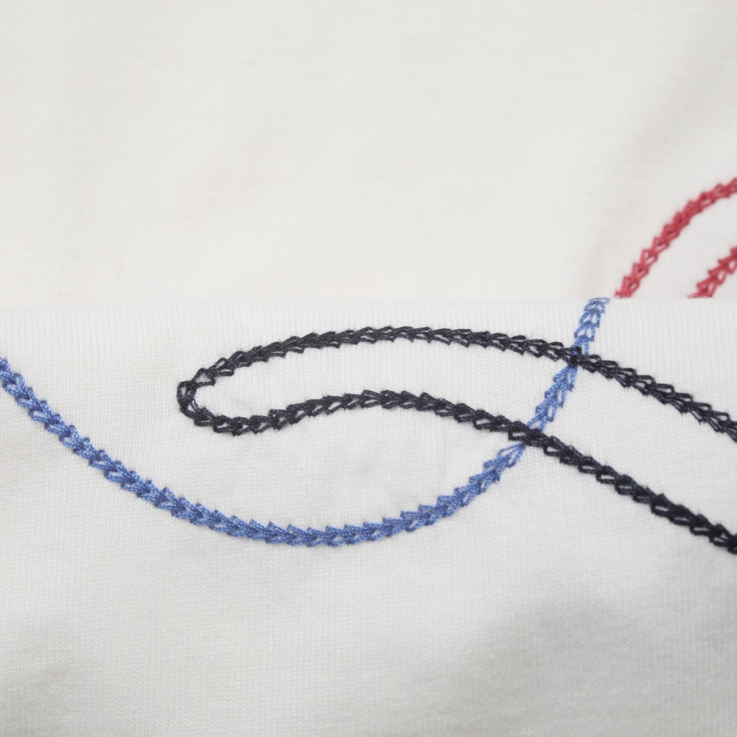 WAX LONDON ワックスロンドン ミルトン ショートスリーブ 刺繍 Tシャツ ホワイト