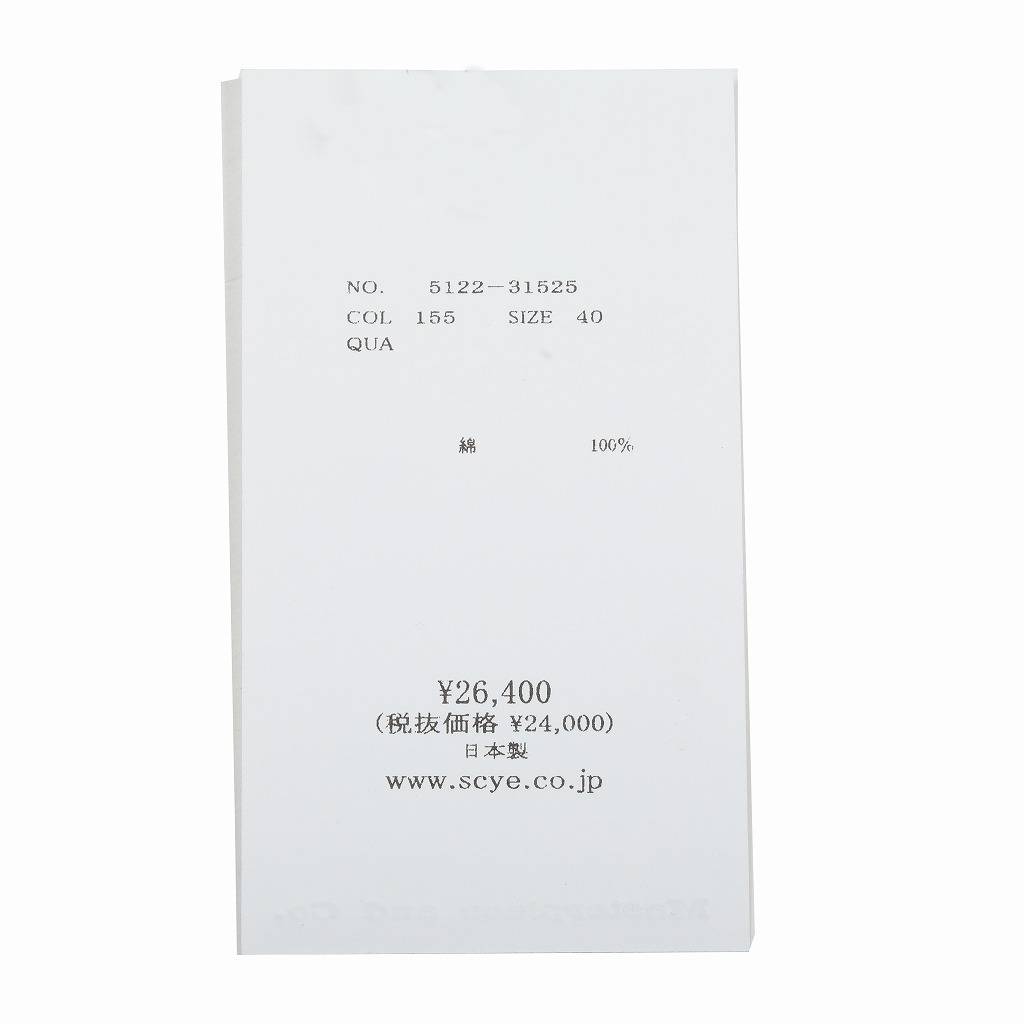Scye サイ ボタンダウンシャツ FINX Cotton Oxford B.D Collar