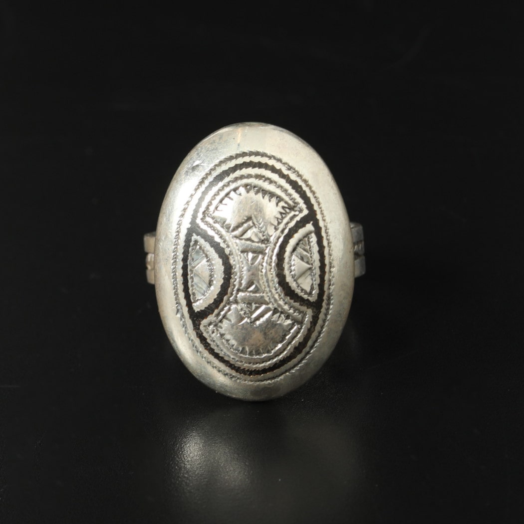 TOUAREG SILVER JEWELRY トゥアレグ シルバー ジュエリー ピュア シルバー リング C5 楕円形2 シルバー