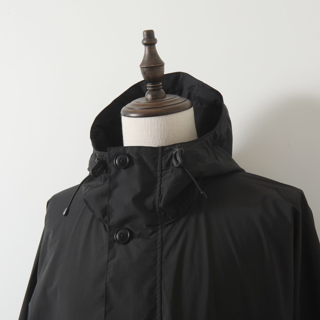 BURLAP OUTFITTER バーラップアウトフィッター ナイロン カグール アノラックパーカー ブラック CAGOULE EP BLACK