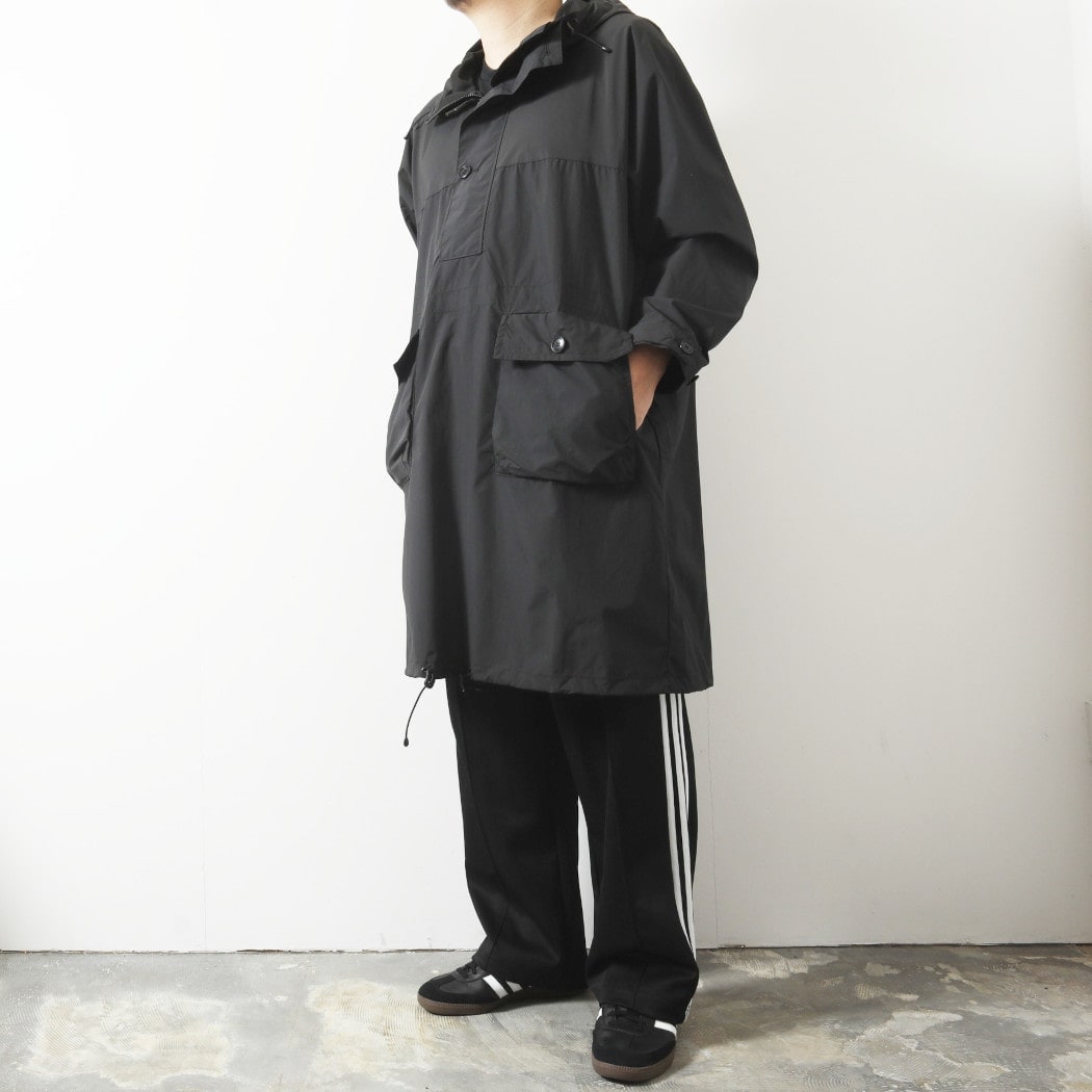 BURLAP OUTFITTER バーラップアウトフィッター ナイロン カグール アノラックパーカー ブラック CAGOULE EP BLACK