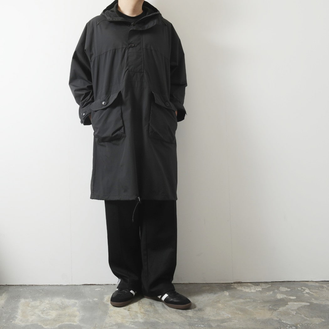 BURLAP OUTFITTER バーラップアウトフィッター ナイロン カグール アノラックパーカー ブラック CAGOULE EP BLACK