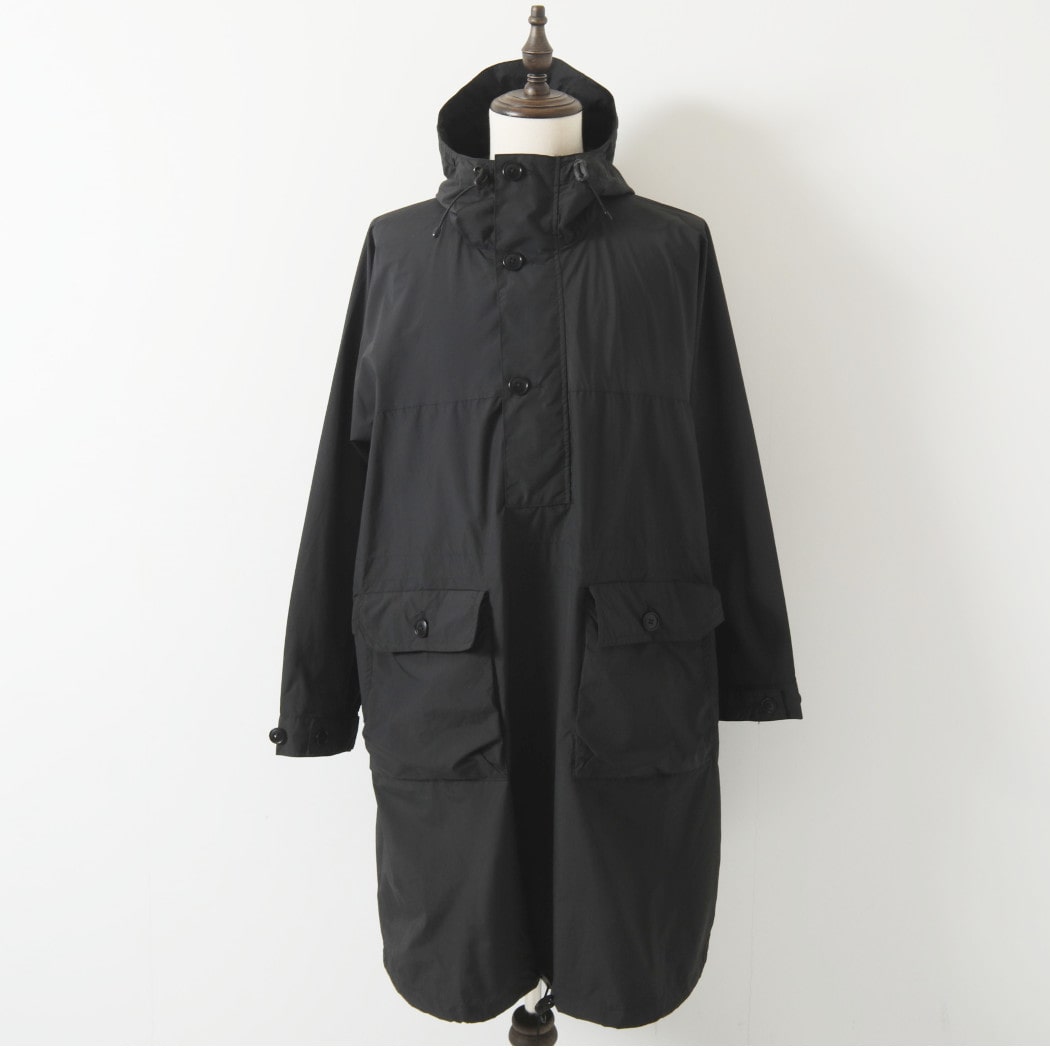 BURLAP OUTFITTER バーラップアウトフィッター ナイロン カグール アノラックパーカー ブラック CAGOULE EP BLACK