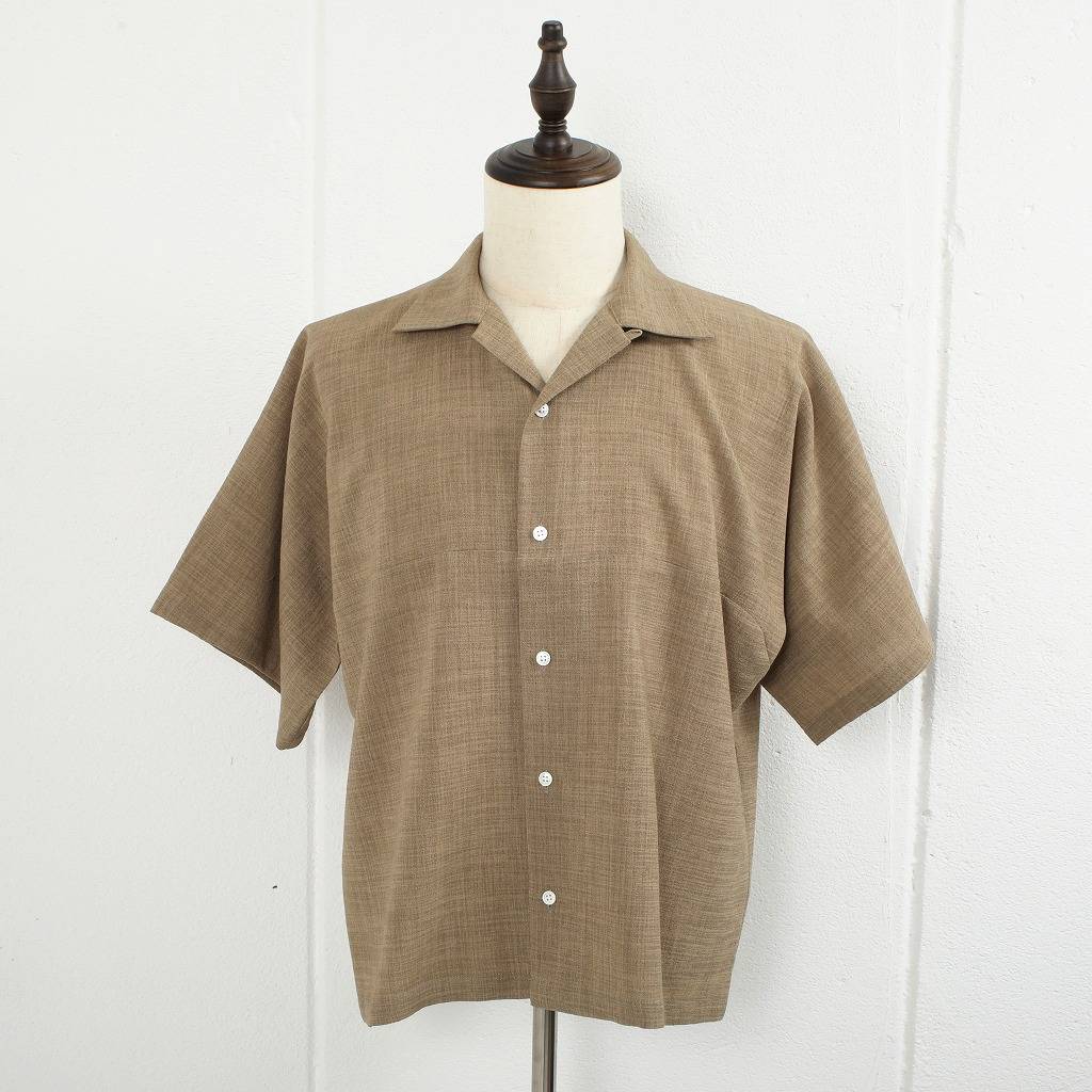 ATHA アタ オープンカラーシャツ ドライタッチ ライトブラウン DRY TOUCH OPEN COLLAR SHIRT AMBER