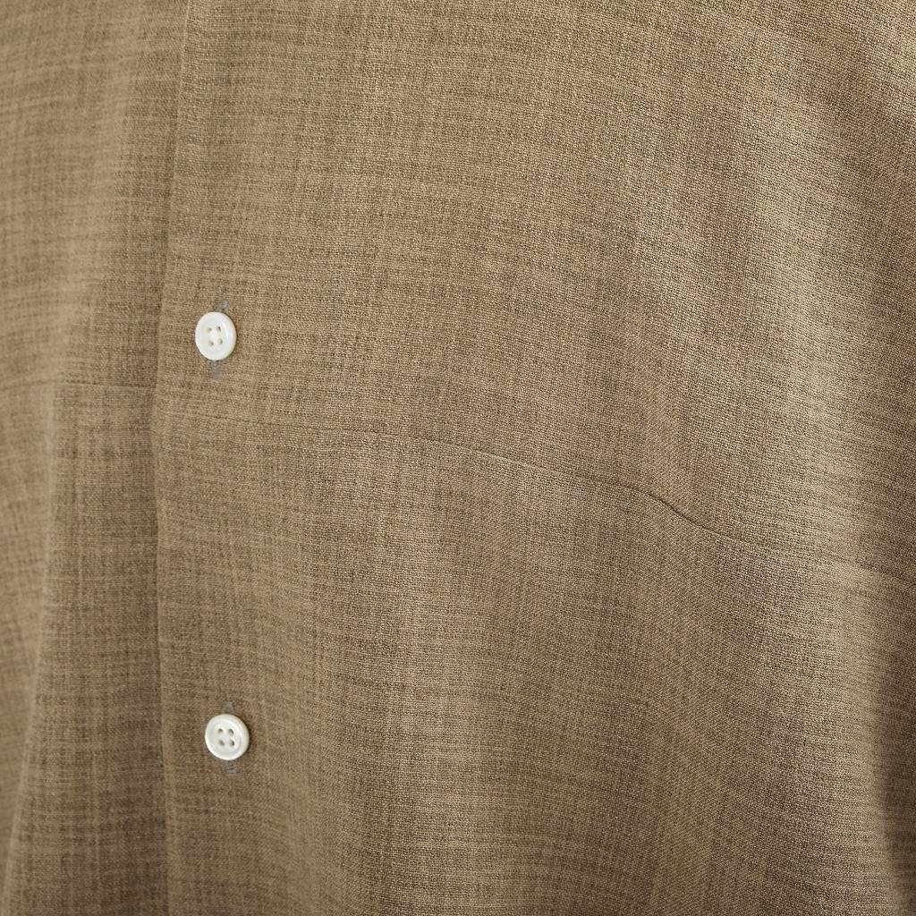 ATHA アタ オープンカラーシャツ ドライタッチ ライトブラウン DRY TOUCH OPEN COLLAR SHIRT AMBER
