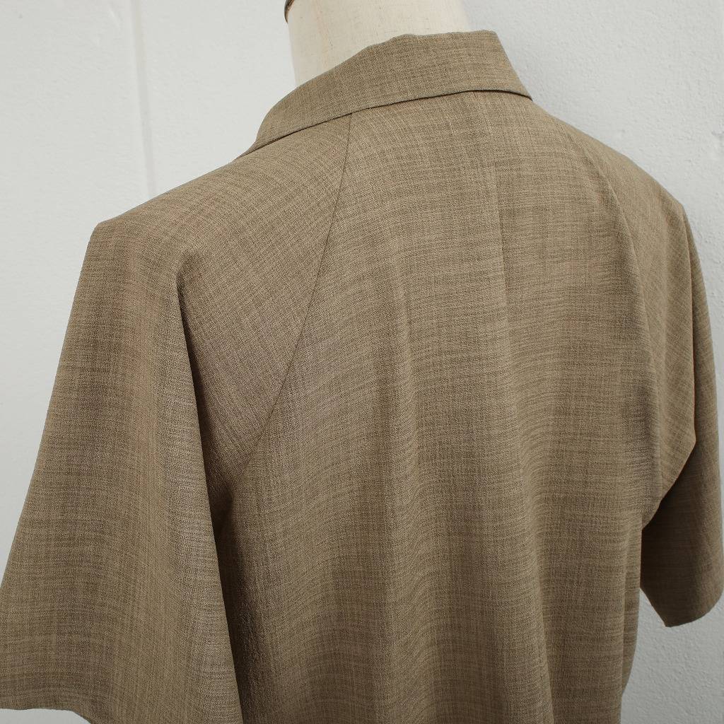 ATHA アタ オープンカラーシャツ ドライタッチ ライトブラウン DRY TOUCH OPEN COLLAR SHIRT AMBER