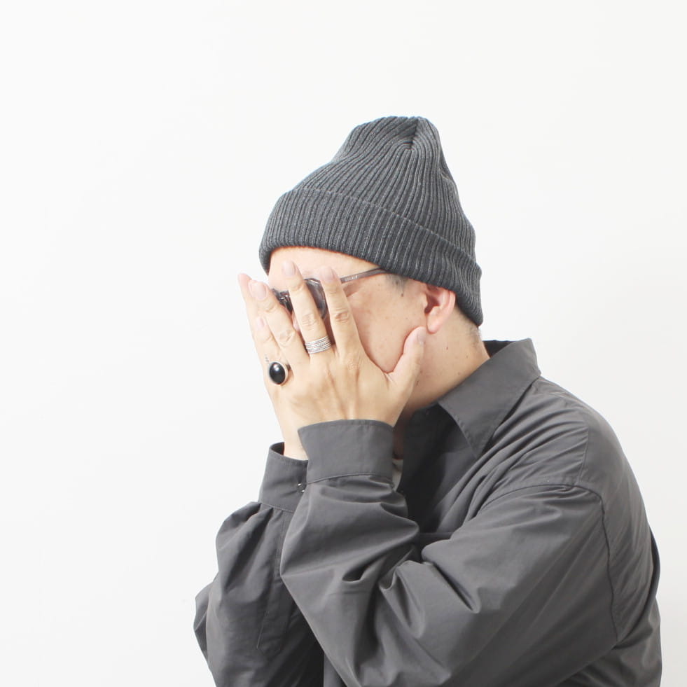 a people to collect コットンアクリル リブ ニット帽 ニットキャップ 高さ23ｃｍ