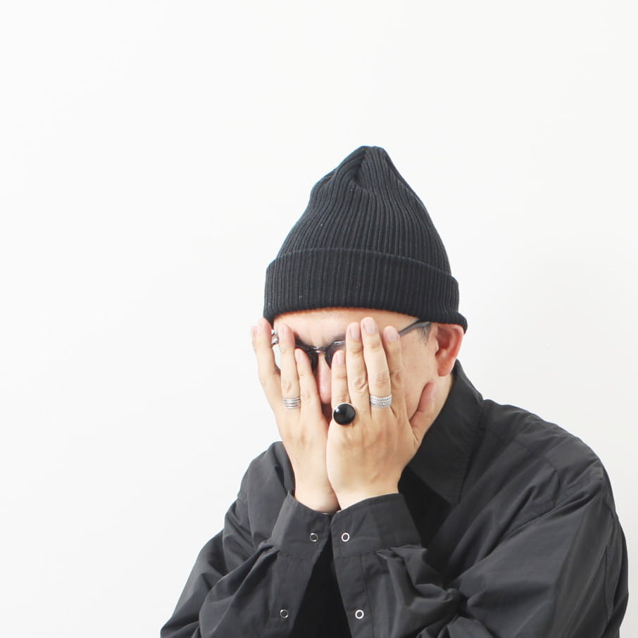 a people to collect コットンアクリル リブ ニット帽 ニットキャップ 高さ23ｃｍ