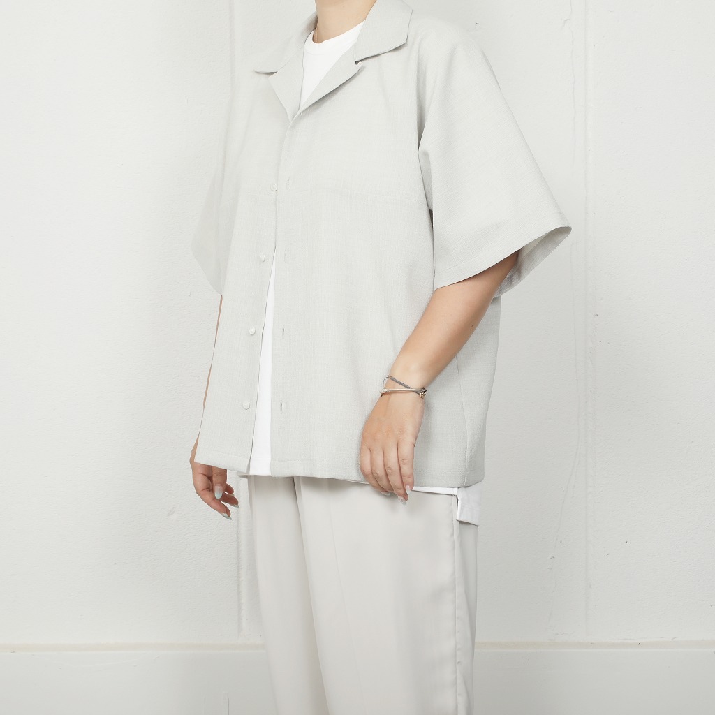 ATHA アタ オープンカラーシャツ ドライタッチ オフホワイト DRY TOUCH OPEN COLLAR SHIRT OFF