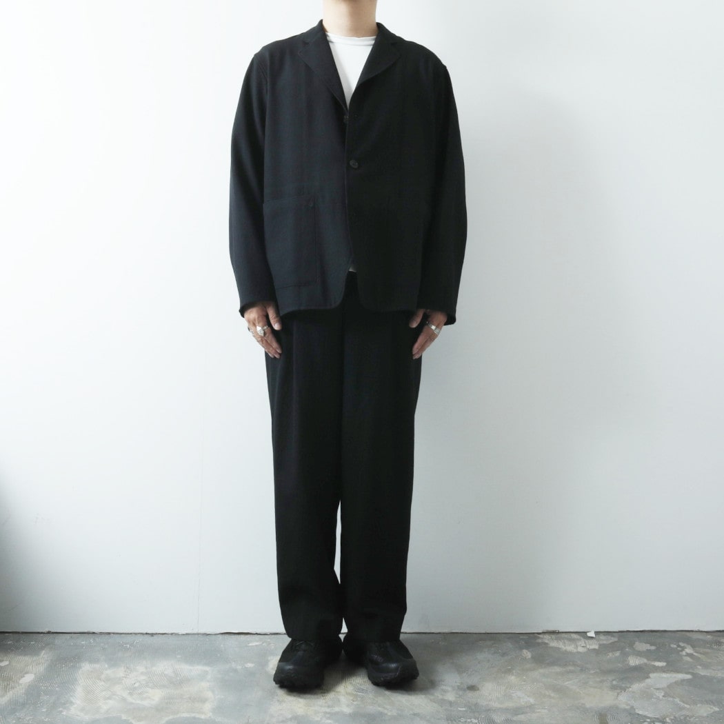 marka マーカ  ウールサージ ワッシャータンブラー ホスピタルジャケット シャンブレーブラック HOSPITAL JACKET CHAMBRAY BLACK