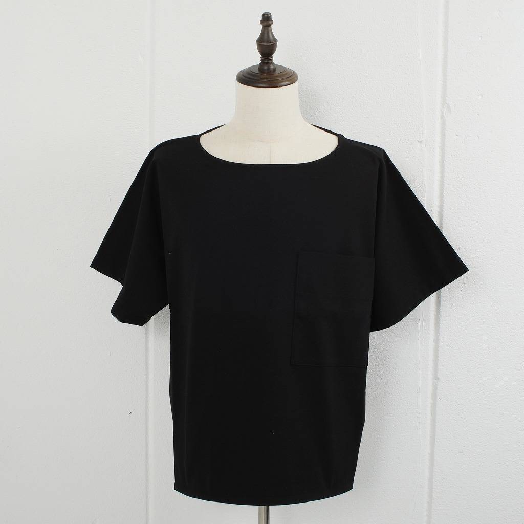 ATHA アタ ボートネック シャツ カットソー ブラック OVERSIZED SOLID BRETON SHIRT BLACK