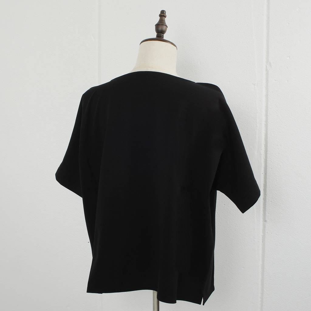 ATHA アタ ボートネック シャツ カットソー ブラック OVERSIZED SOLID BRETON SHIRT BLACK