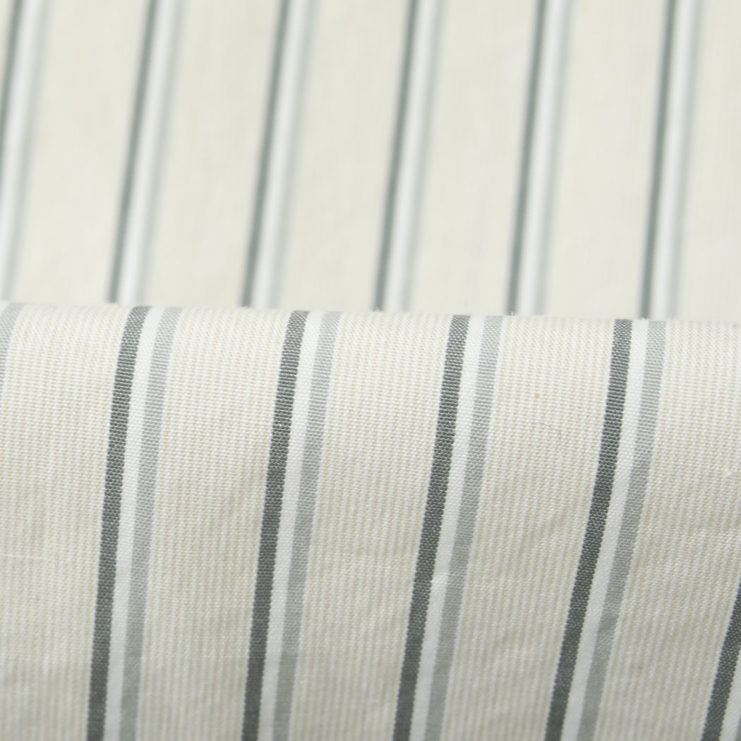 ジムフレックス GYMPHLEX 半袖 ボタンダウンシャツ オーバーサイズ ウオッシュド ストライプ ベージュ×グレー