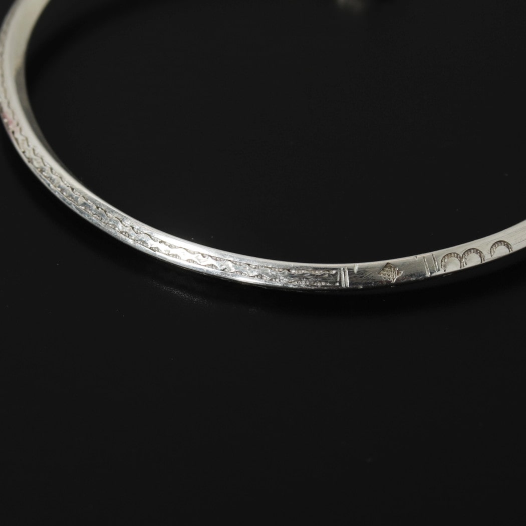 TOUAREG SILVER JEWELRY トゥアレグ シルバー ジュエリー POURE SILVER BANGLE シルバーバングル ナロウ シルバー2 BN23504-2 F