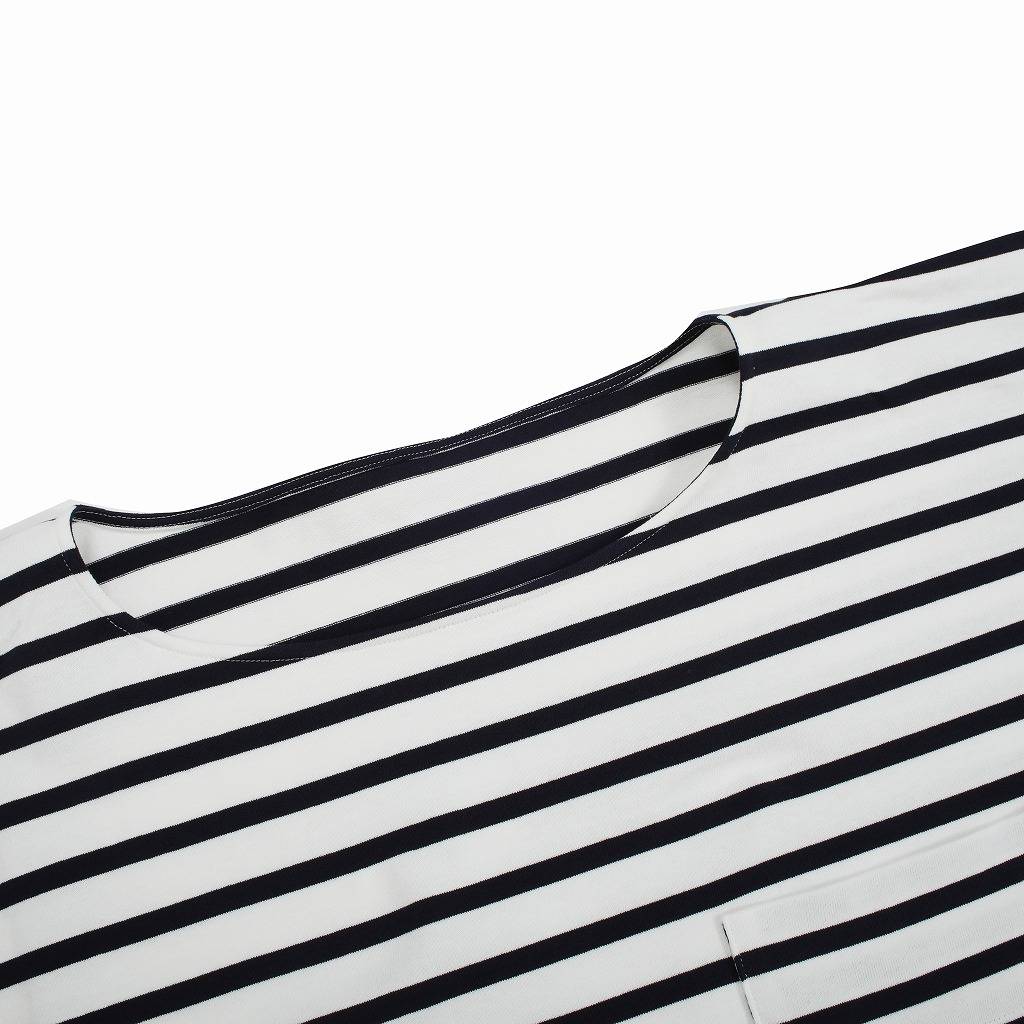 ATHA アタ ボートネック シャツ カットソー ボーダー OVERSIZED BORDER BRETON SHIRT BORDER