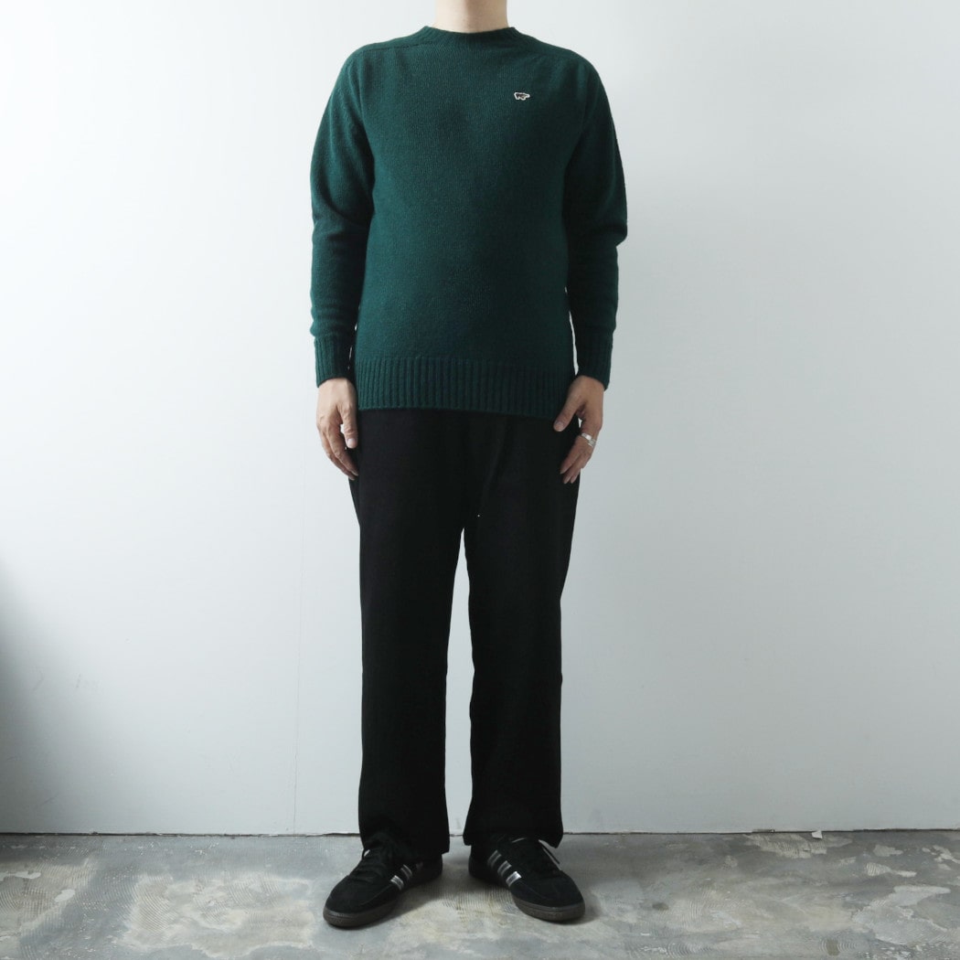 SCYE BASICS ブラック クルーネックセーター 40 SCYE BASICS サイ ベーシックス ニット セーター シェットランド