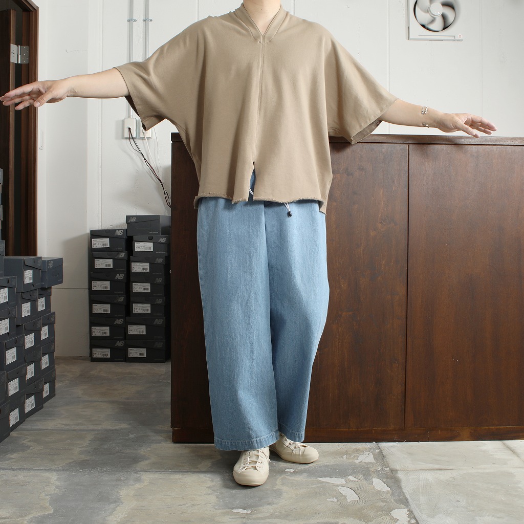 ATHA アタ カフタンシャツ ブラウン COMBED FRENCH TERRY KAFTAN H/S BROWN