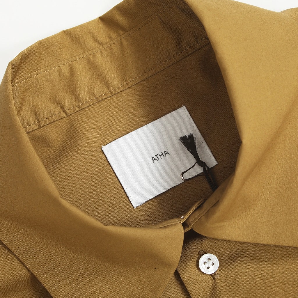 ATHA アタ ロングシャツ スビンコットン フリーサイズ オリーブ120/2 SUVIN COTTON LONG SHIRTS OLIVE