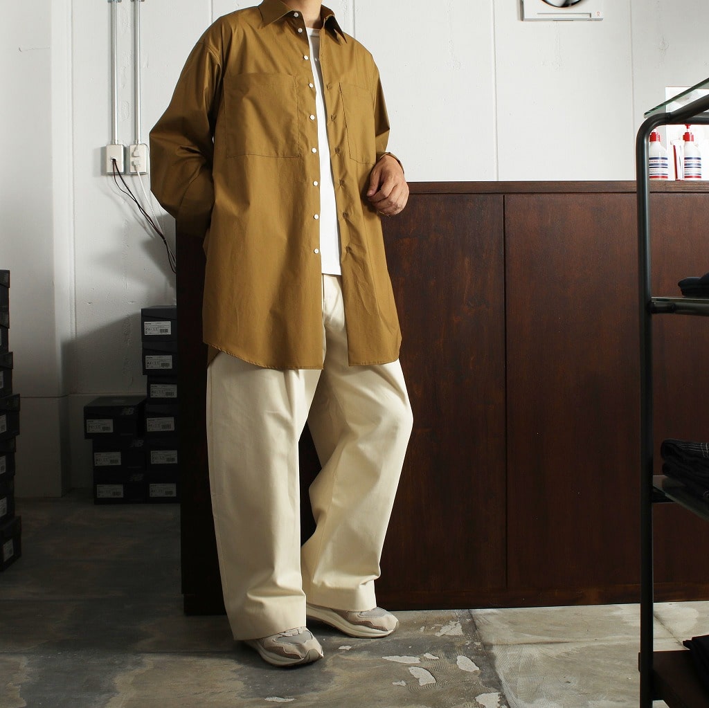 ATHA アタ ロングシャツ スビンコットン フリーサイズ オリーブ120/2 SUVIN COTTON LONG SHIRTS OLIVE