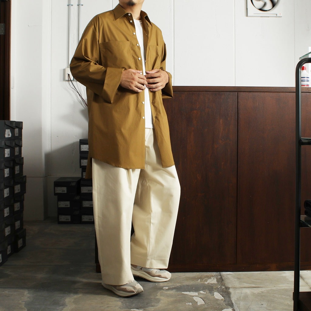 ATHA アタ ロングシャツ スビンコットン フリーサイズ オリーブ120/2 SUVIN COTTON LONG SHIRTS OLIVE