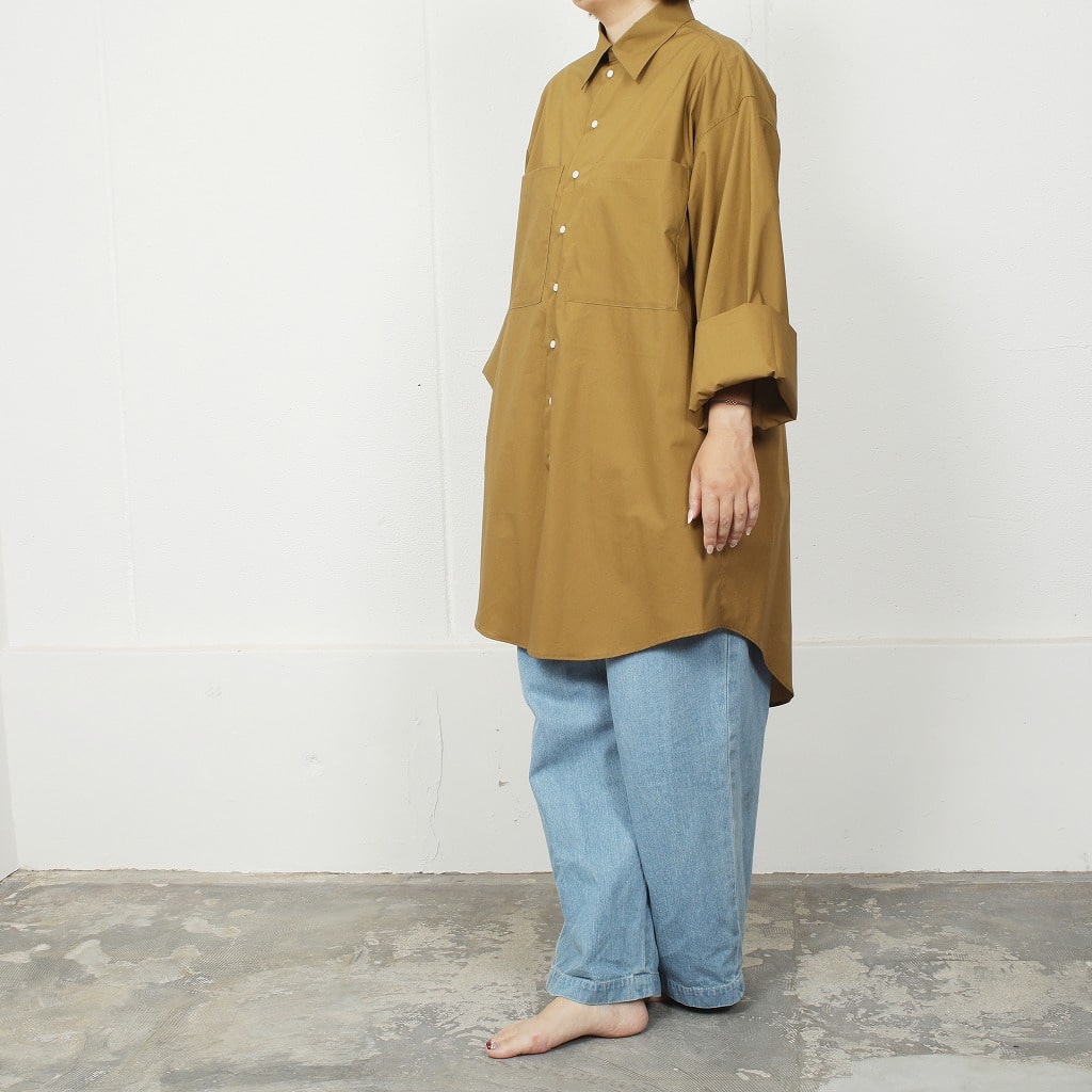 ATHA アタ ロングシャツ スビンコットン フリーサイズ オリーブ120/2