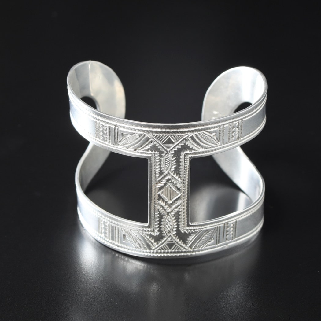 TOUAREG SILVER JEWELRY トゥアレグ シルバー ジュエリー シルバーバングル H型 シルバー