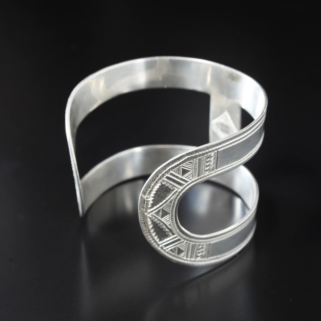 TOUAREG SILVER JEWELRY トゥアレグ シルバー ジュエリー シルバーバングル H型 シルバー