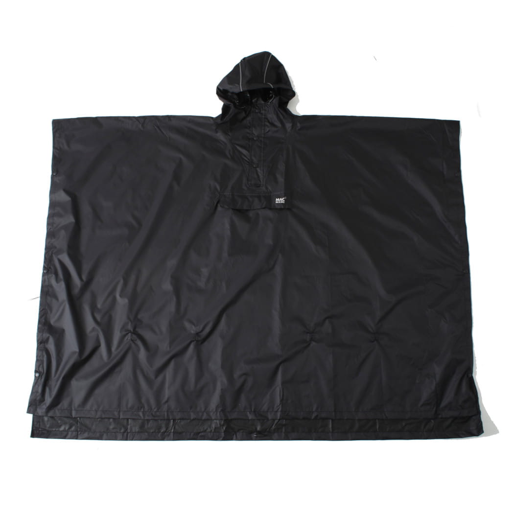MAC IN A SAC マックインアサック ユニセックス パッカブル ウォータープルーフ ポンチョ ブラック