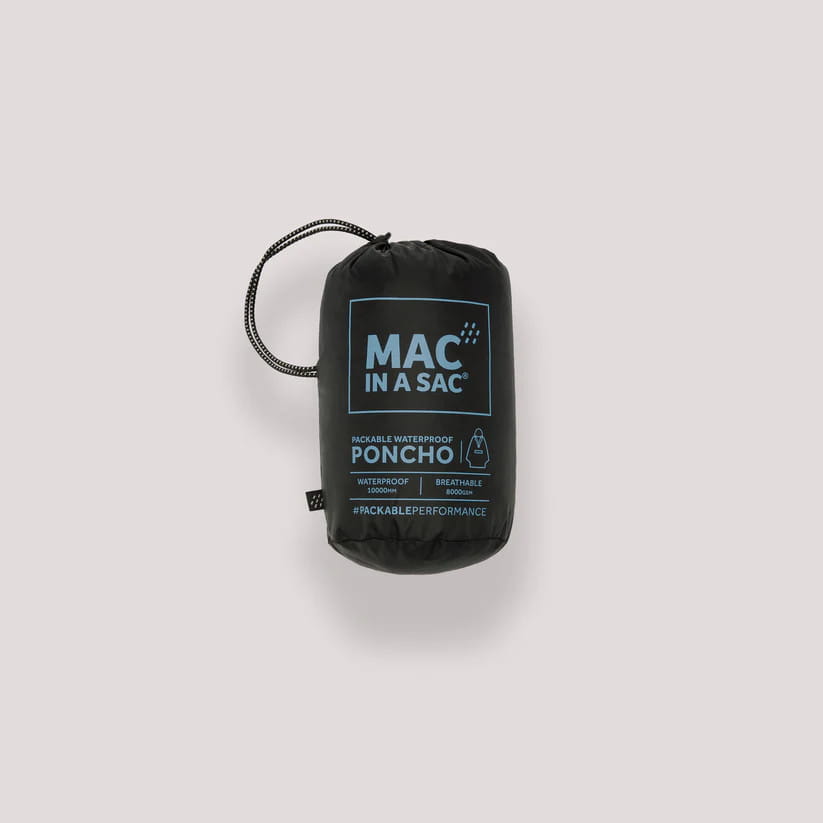 MAC IN A SAC マックインアサック ユニセックス パッカブル ウォータープルーフ ポンチョ ブラック