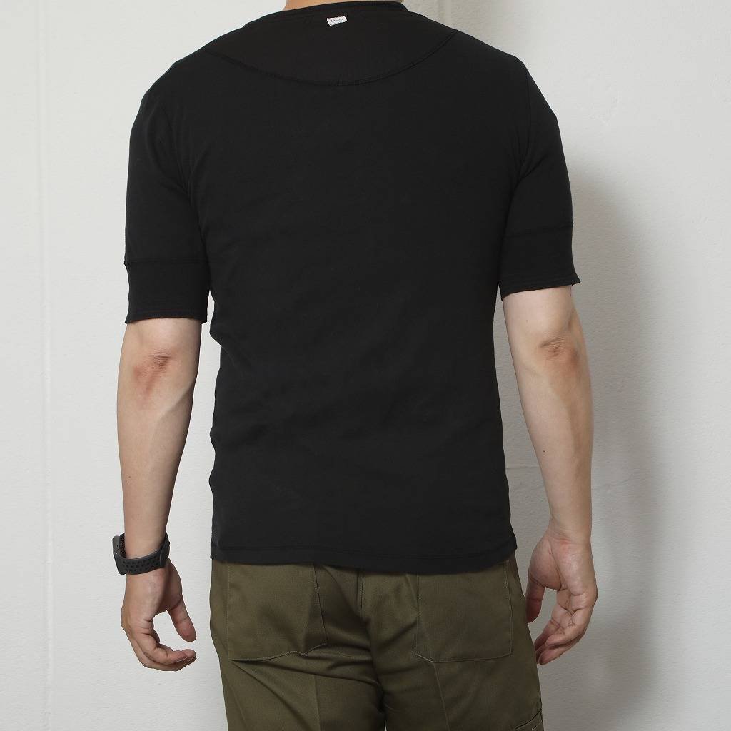 Schiesser シーサー コットンフライス ヘンリーネックカットソー Karl-Heinz shirt1/2 henry