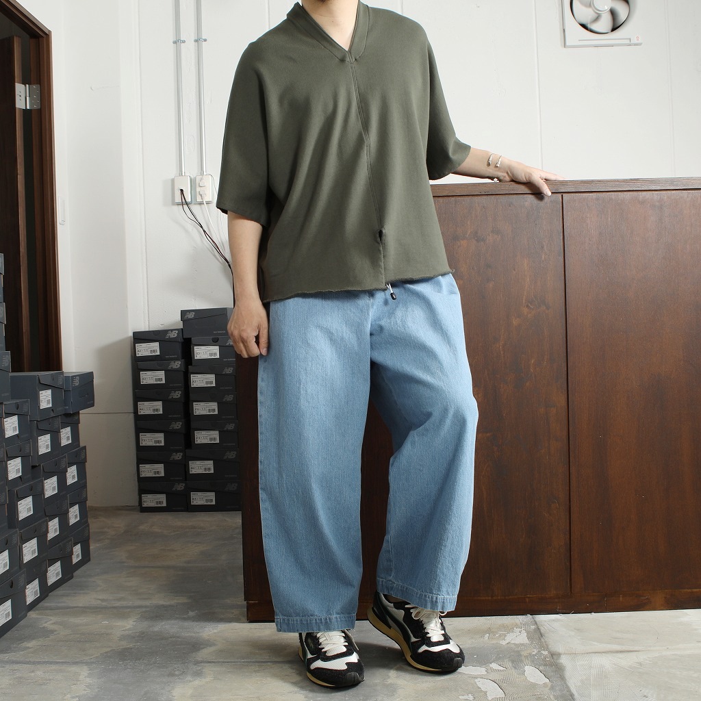 ATHA アタ カフタンシャツ カーキ COMBED FRENCH TERRY KAFTAN H/S KHAKI