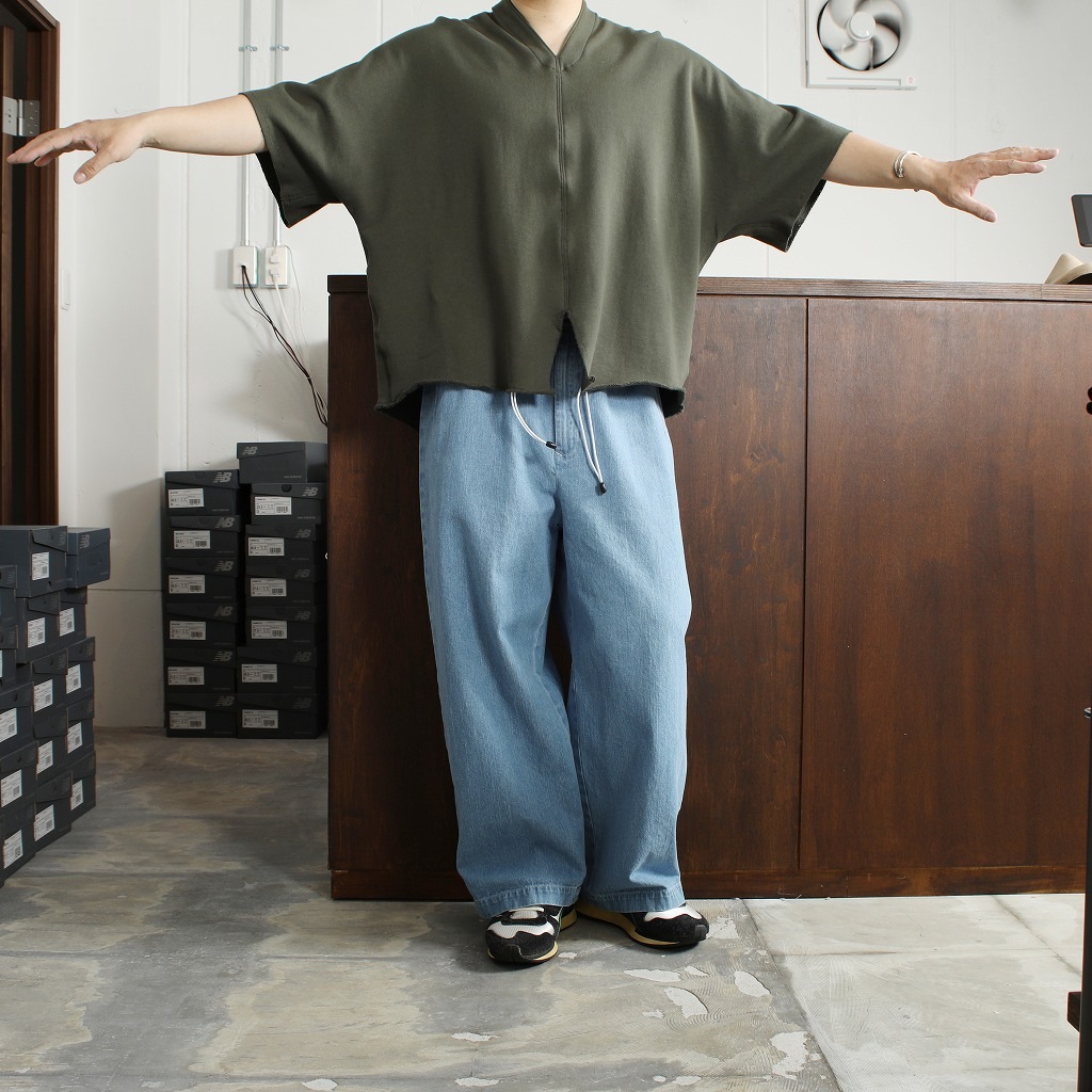 ATHA アタ カフタンシャツ カーキ COMBED FRENCH TERRY KAFTAN H/S KHAKI