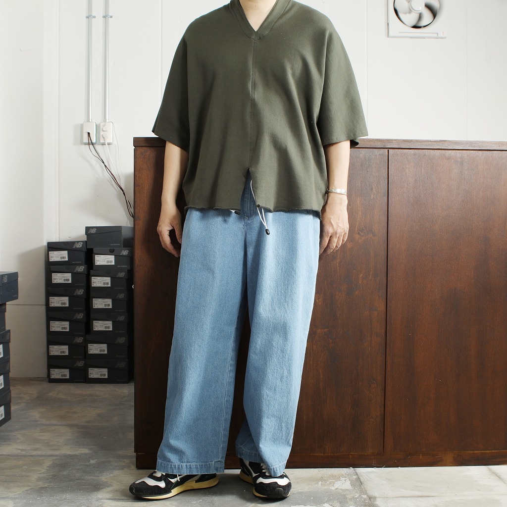 ATHA アタ カフタンシャツ カーキ COMBED FRENCH TERRY KAFTAN H/S KHAKI