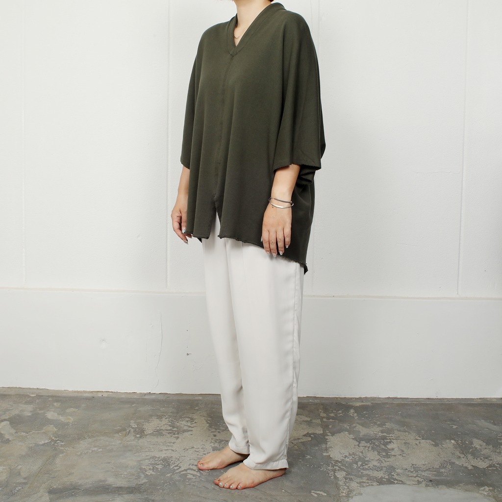 ATHA アタ カフタンシャツ カーキ COMBED FRENCH TERRY KAFTAN H/S KHAKI