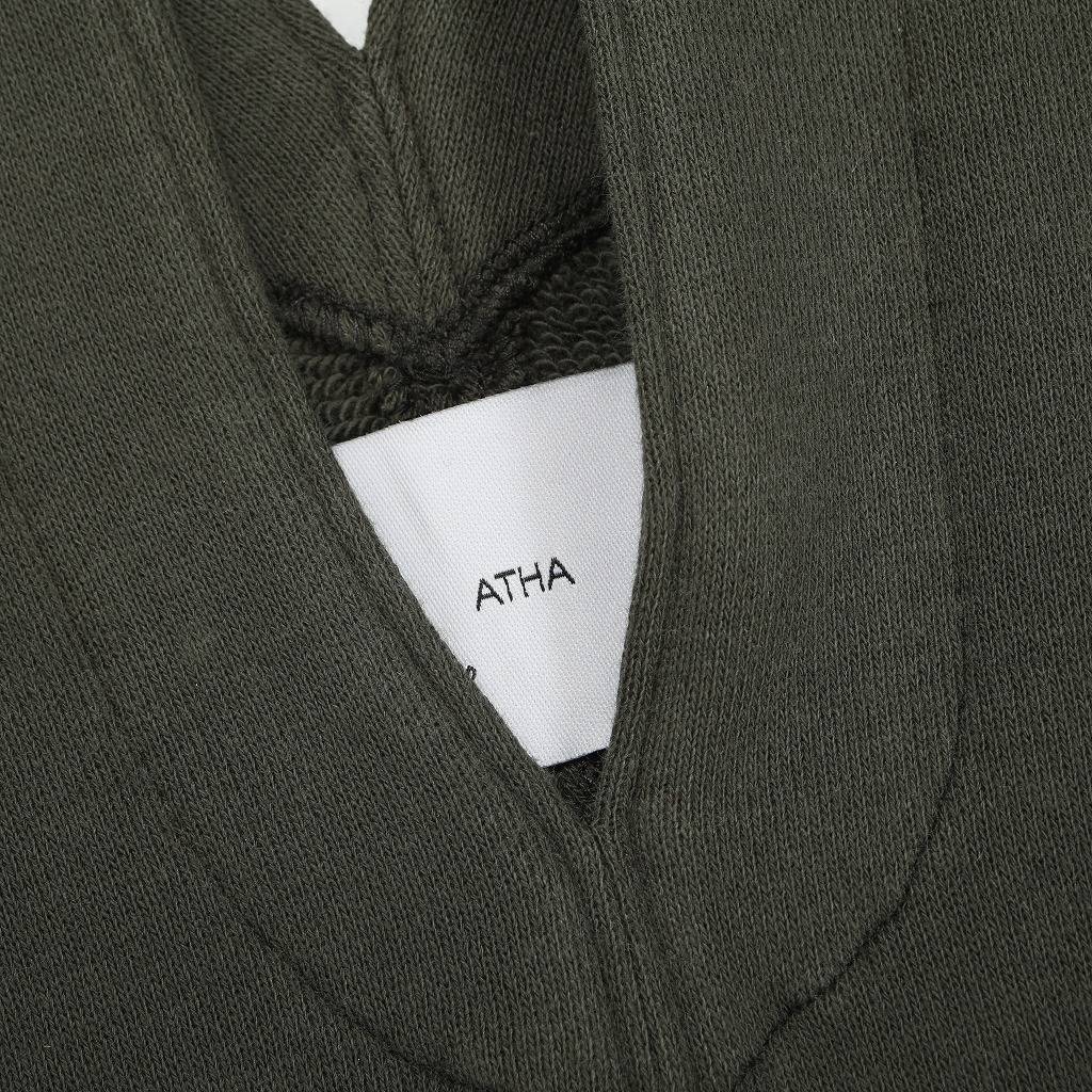 ATHA アタ カフタンシャツ カーキ COMBED FRENCH TERRY KAFTAN H/S KHAKI